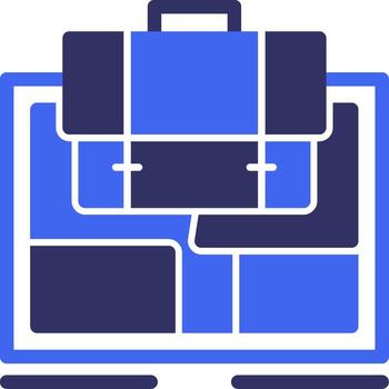 Map Solid Two Color Icon vector