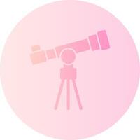 Telescope Gradient Circle Icon vector