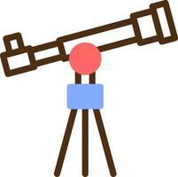 Telescope Color Filled Icon vector