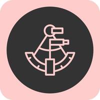 Sextant Linear Round Icon vector