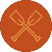 Oar Line Multi color Icon vector