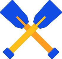 Oar Flat Two Color Icon vector