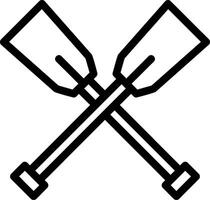 Oar Line Icon vector