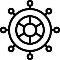 Rudder Line Icon vector