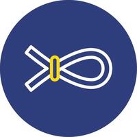 Nautical rope Dual Line Circle Icon vector