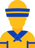 Sailor Flat Two Color Icon vector
