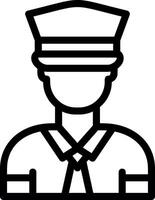 Captain Line Icon vector