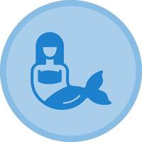 Mermaid Multicolor Circle Icon vector