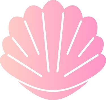 Seashell Solid Multi Gradient Icon vector