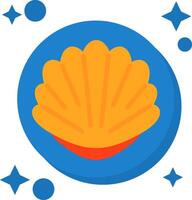 Seashell Tailed Color Icon vector