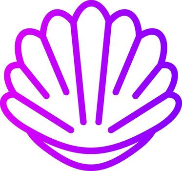 Seashell Linear Gradient Icon vector