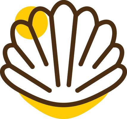 Seashell Yellow Lieanr Circle Icon
