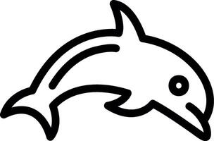 Dolphin Line Icon vector