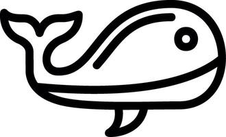 Whale Line Icon vector