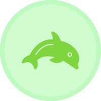 Dolphin Multicolor Circle Icon vector