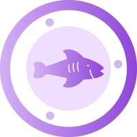 Fish Glyph Gradient Icon vector