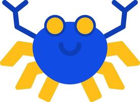 Crab Flat Two Color Icon vector