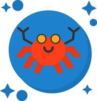 Crab Tailed Color Icon vector