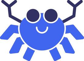 Crab Solid Two Color Icon vector