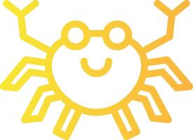 Crab Linear Gradient Icon vector
