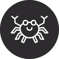 Crab Inverted Icon vector