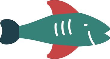 Fish Glyph Two Color Icon vector