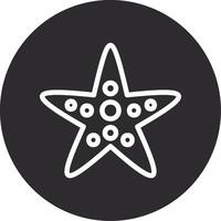 Starfish Inverted Icon vector