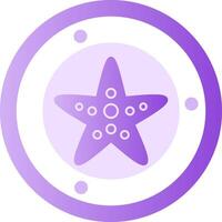 Starfish Glyph Gradient Icon vector