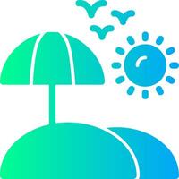 Seashore Solid Multi Gradient Icon vector