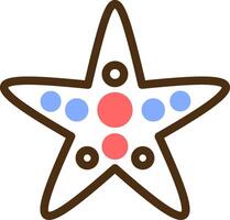 Starfish Color Filled Icon vector