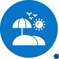 Seashore Glyph Shadow Icon vector