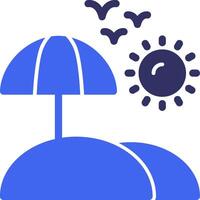 Seashore Solid Two Color Icon vector