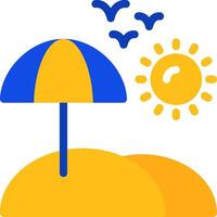 Seashore Flat Two Color Icon vector