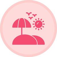 Seashore Multicolor Circle Icon vector