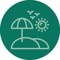 Seashore Line Multi color Icon vector