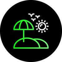 Seashore Dual Gradient Circle Icon vector