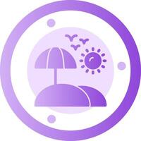 Seashore Glyph Gradient Icon vector
