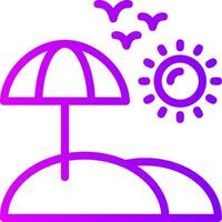 Seashore Linear Gradient Icon vector