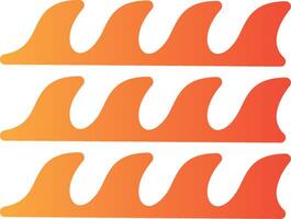 Wave Solid Multi Gradient Icon vector