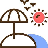 Seashore Color Filled Icon vector