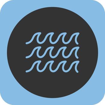 Wave Linear Round Icon vector