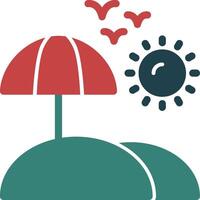 Seashore Glyph Two Color Icon vector