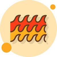 Wave Filled Shadow Circle Icon vector