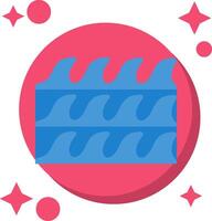 Wave Tailed Color Icon vector