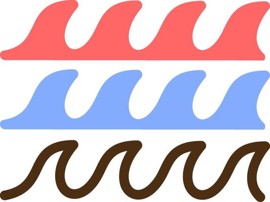 Wave Color Filled Icon