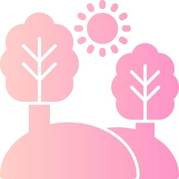 Beach Solid Multi Gradient Icon vector