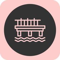 Pier Linear Round Icon vector