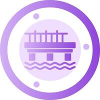 Pier Glyph Gradient Icon vector