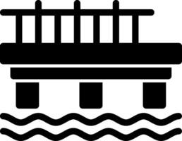 muelle glifo icono vector