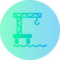 Harbor Gradient Circle Icon vector